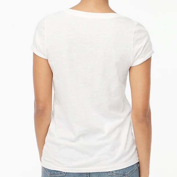 J crew vintage slub cotton vneck tee white - Picture 2 of 3